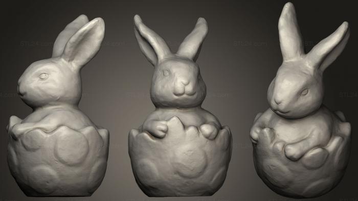 Игрушки (Сканирование Пасхального кролика, TOYS_0541) 3D модель для ЧПУ станка